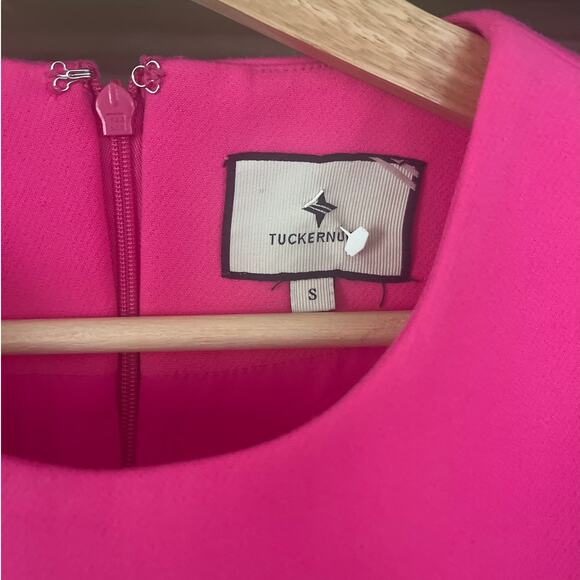 Tuckernuck Hot Pink Feather Mod Mary Dress Small - Picture 5 of 10